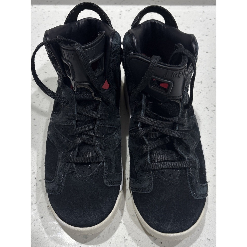 Jordan 6 Rings Sneakers Youth 5.5Y Black Suede High Top 881430-029
